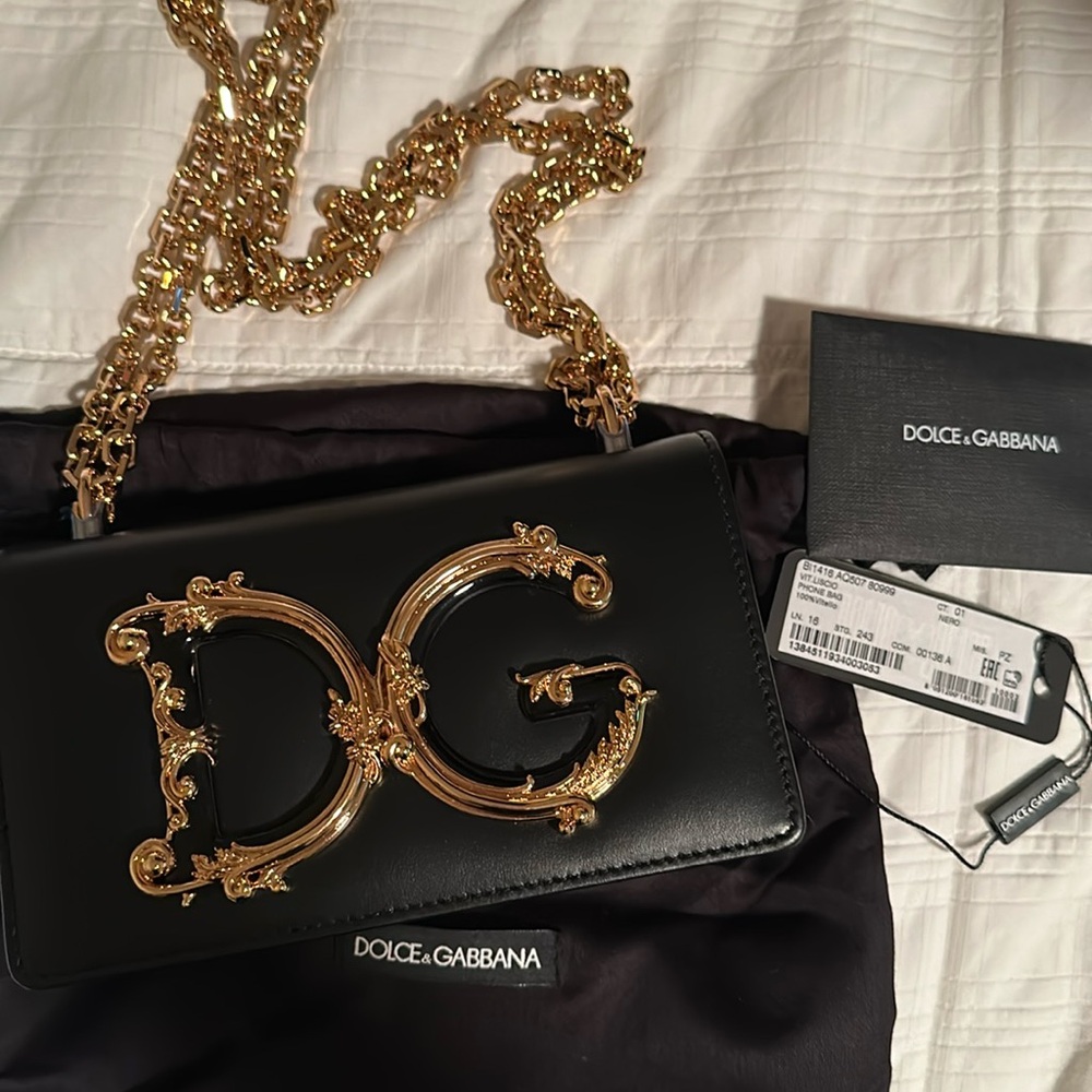 DG Girls Leather Crossbody Bag